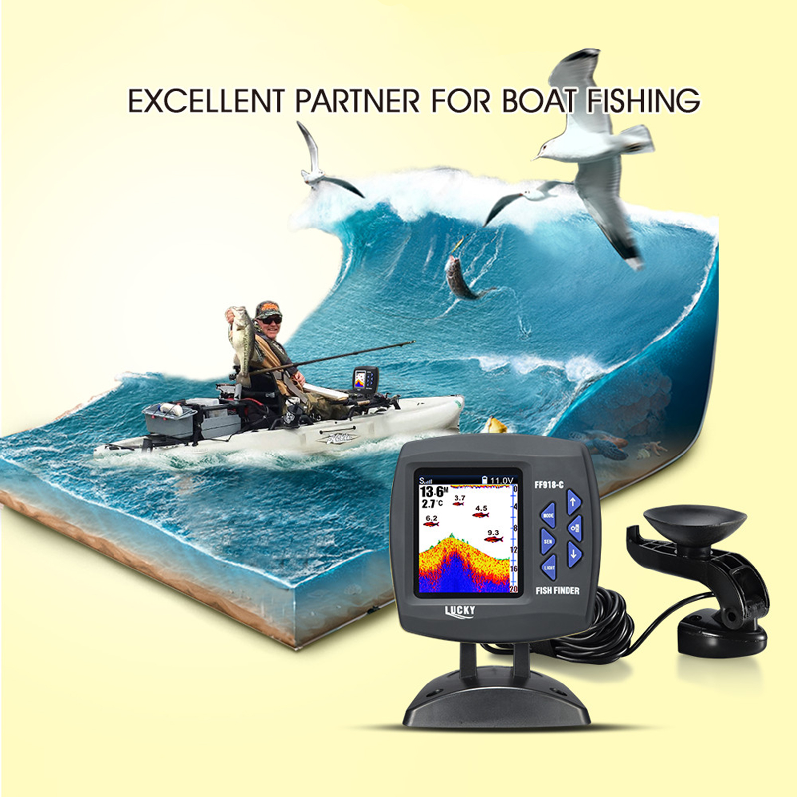 Fish Finder Wired Transducer S - Fish Finder Transducer review and price