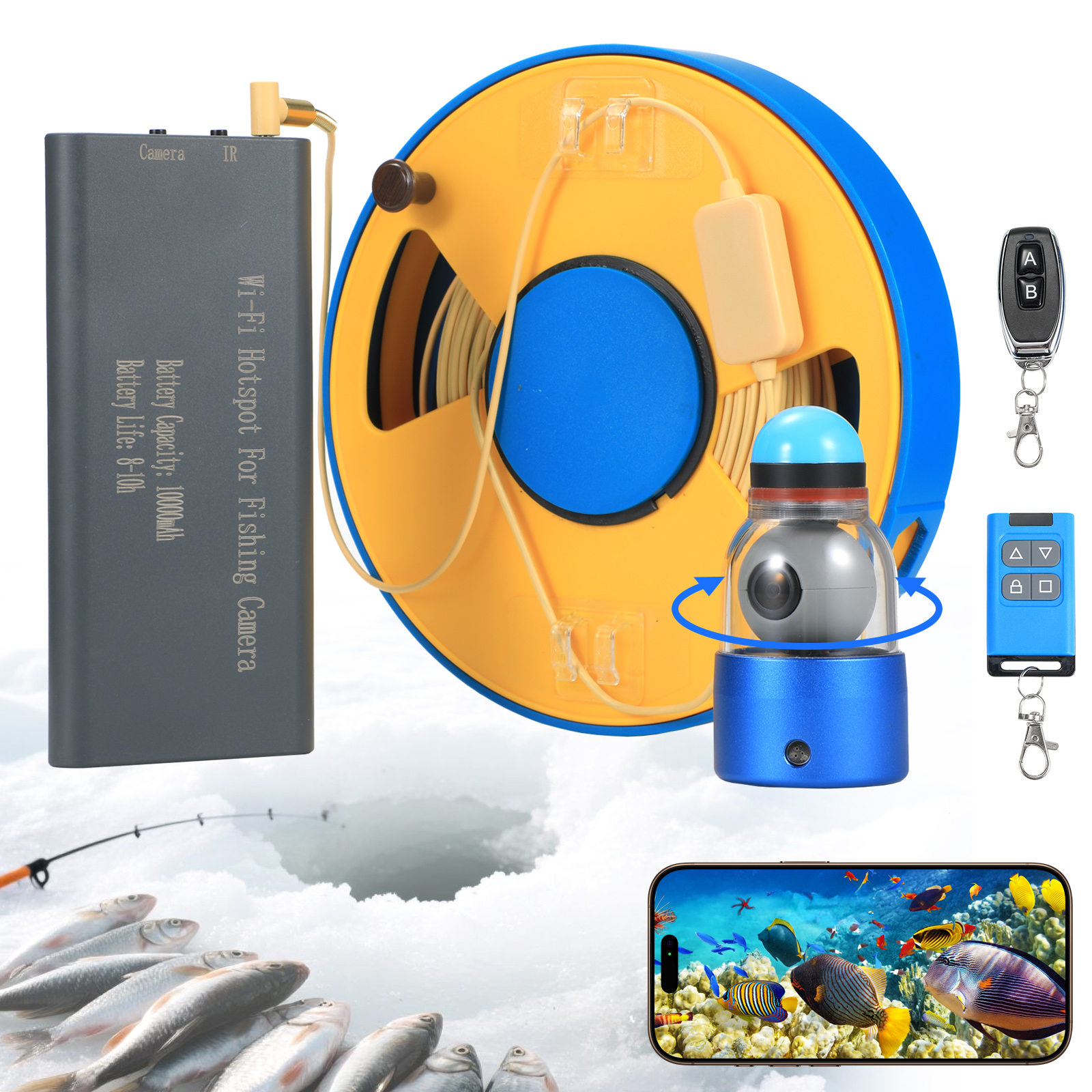 WIFI 360° Underwater Fishing C - Fish Finder Portable review and price
