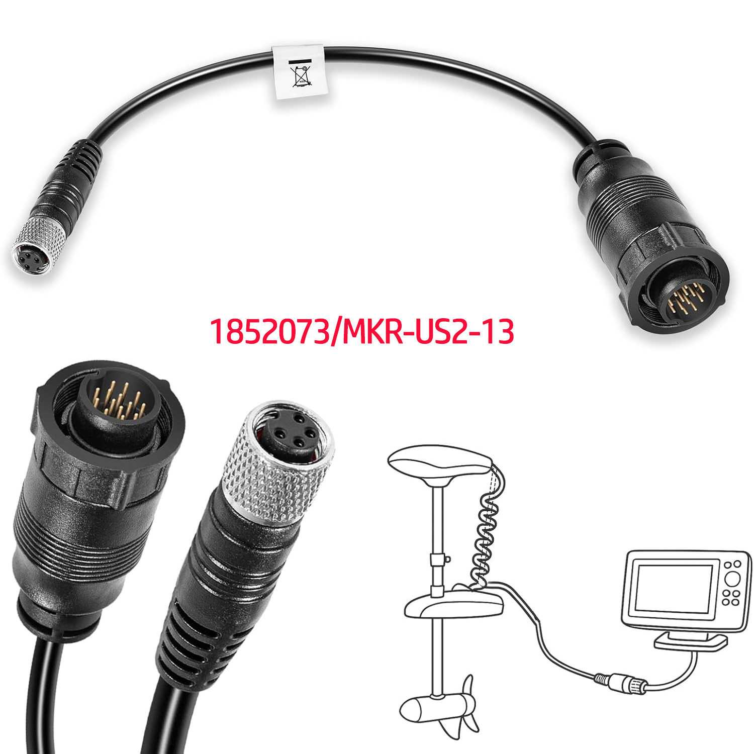 For Minn Kota MKR-US2-13 Unive - Fish Finder Transducer review and price
