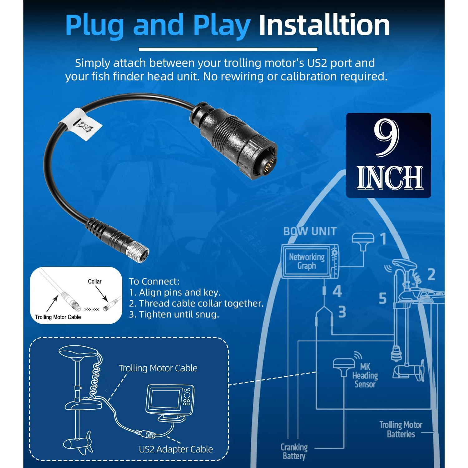 For Minn Kota MKR-US2-13 Unive - Fish Finder Transducer review and price