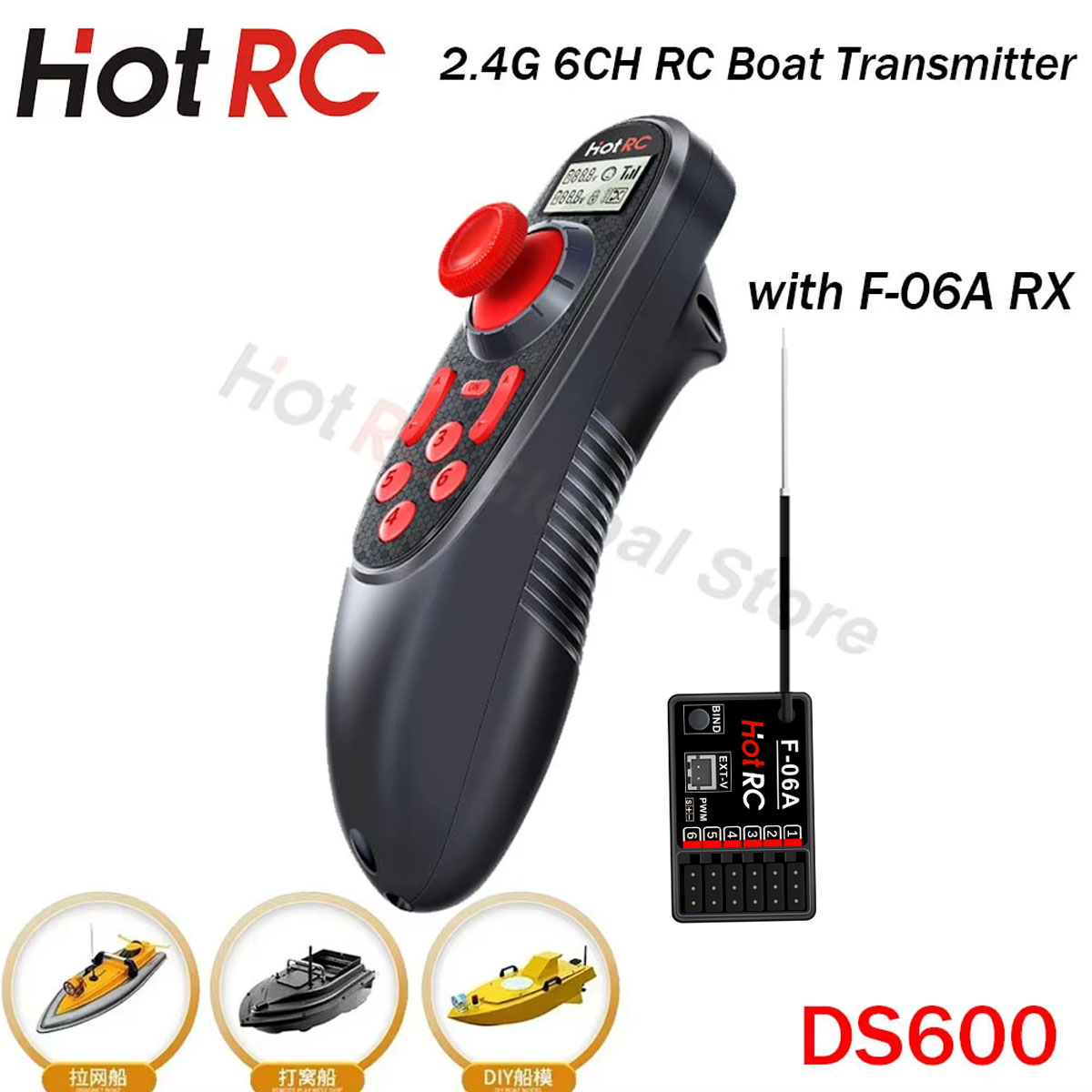 HOTRC DS600 6CH 6 Channel 2.4G - Fish Finder Battery review and price