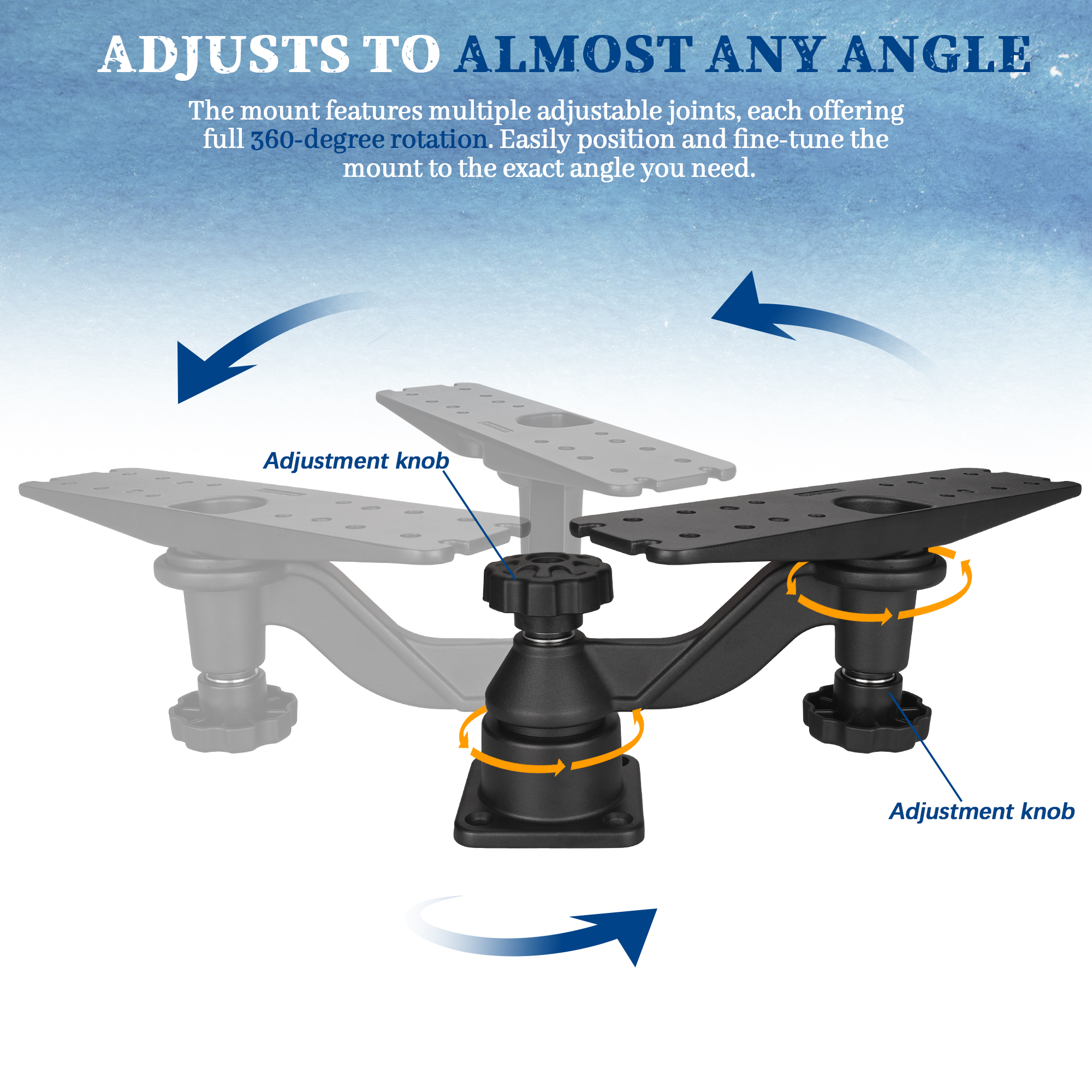 Heavy-duty vertical base mount - Fish Finder Mount review and price