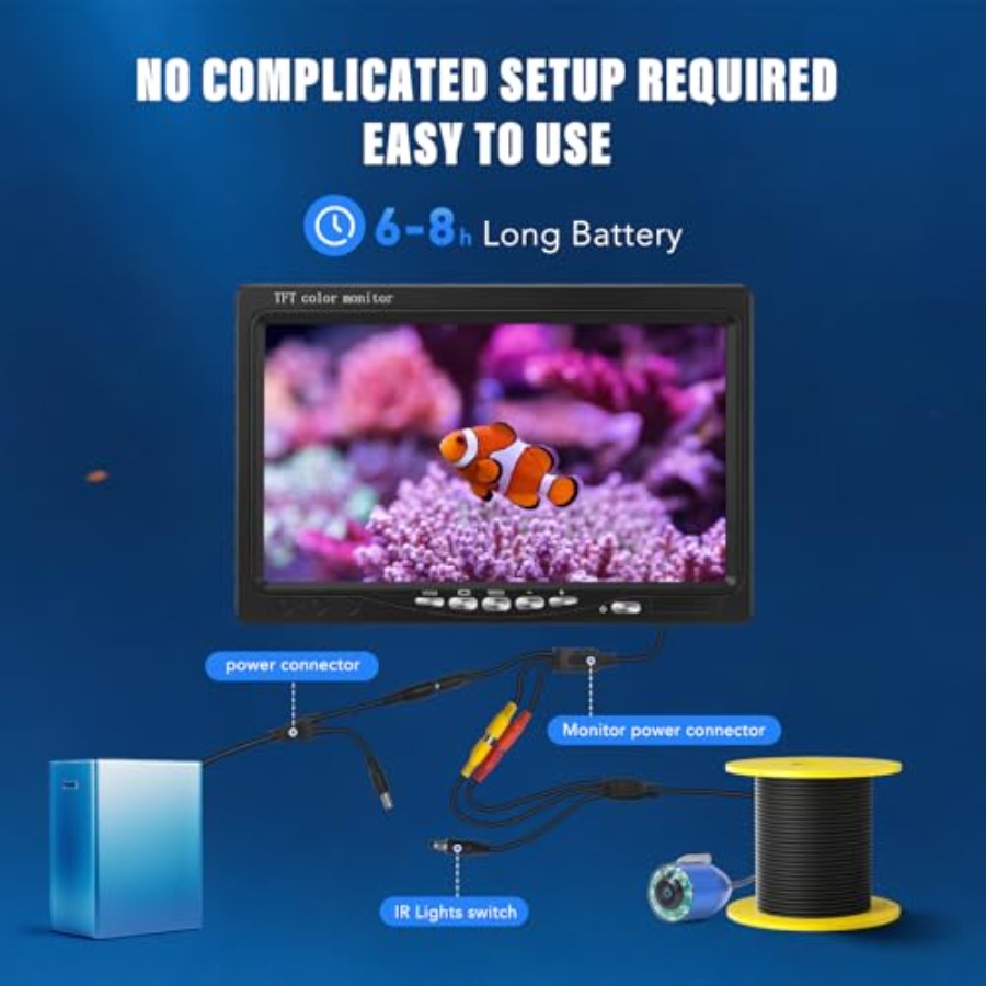 Portable fish finder for lake, - Fishing Camera review and price