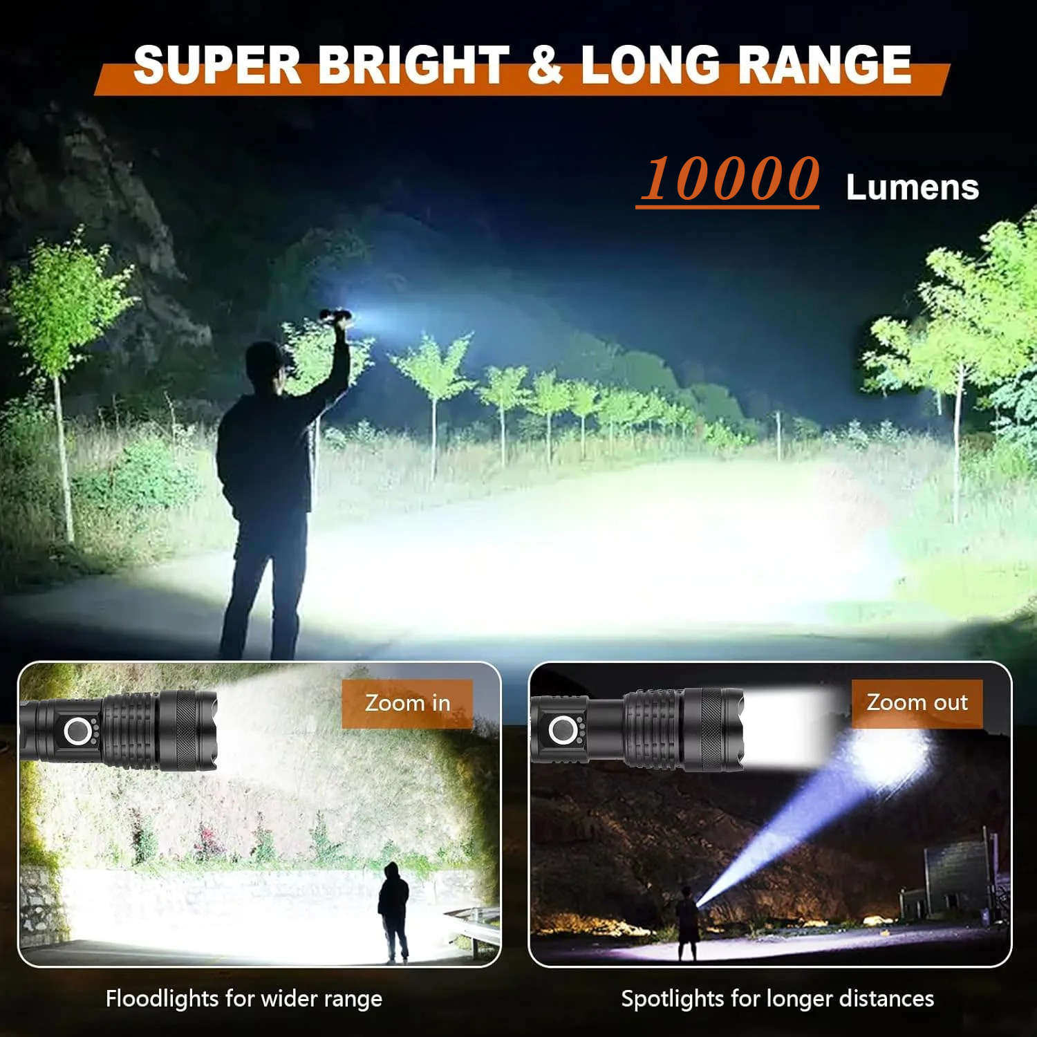 High Power LED Flashlight Rech - Fishing Light review and price