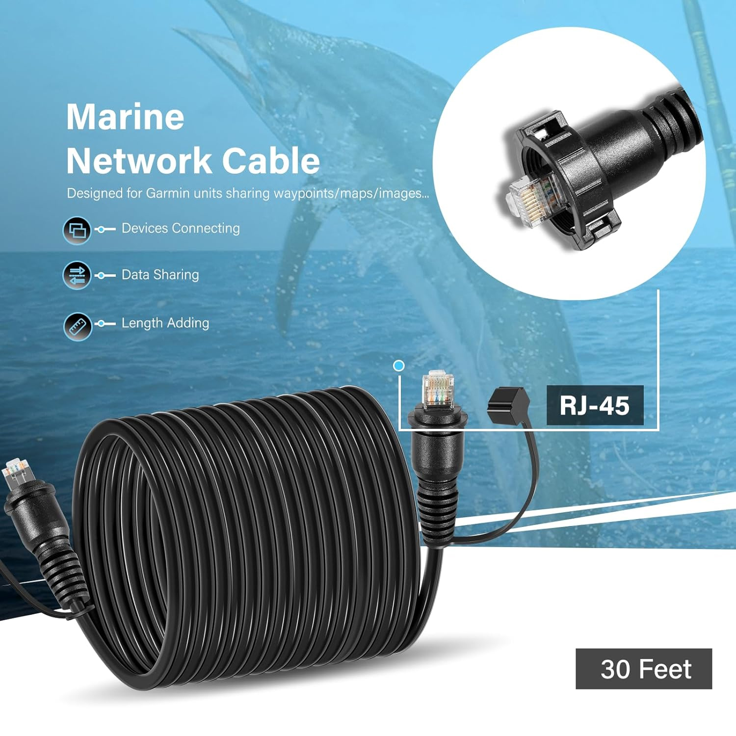 30 Foot Marine Network Cable f - Fish Finder review and price